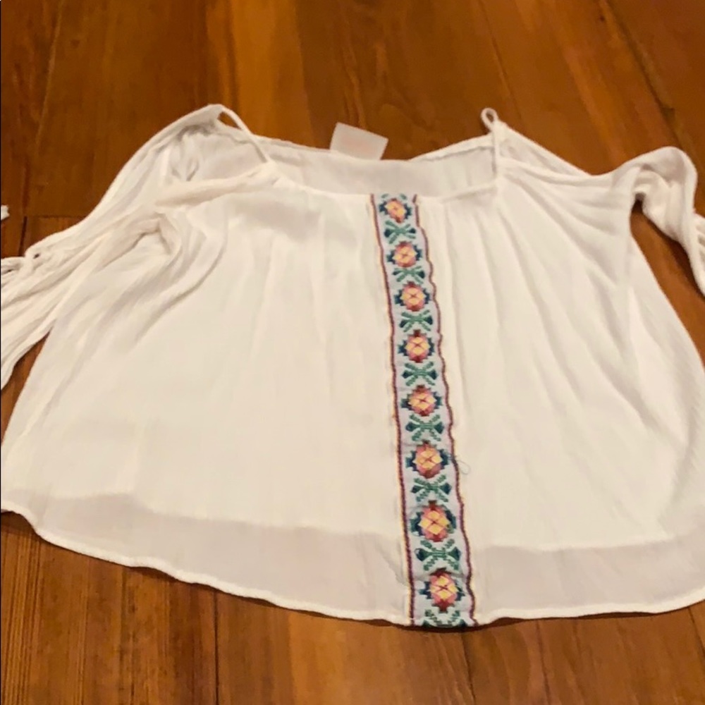 White embroidered top